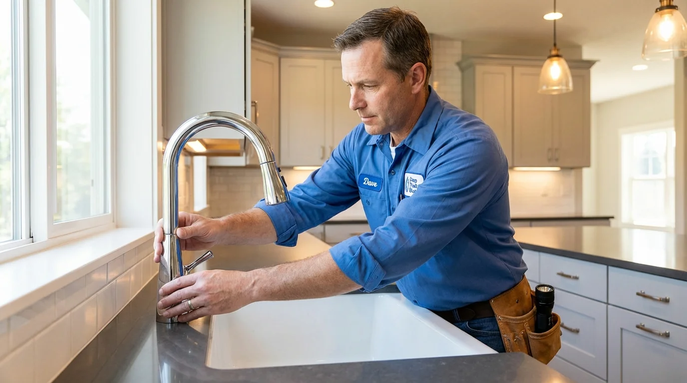 Kitchen faucet installation by Johns Plumbing LLC in Catoosa
